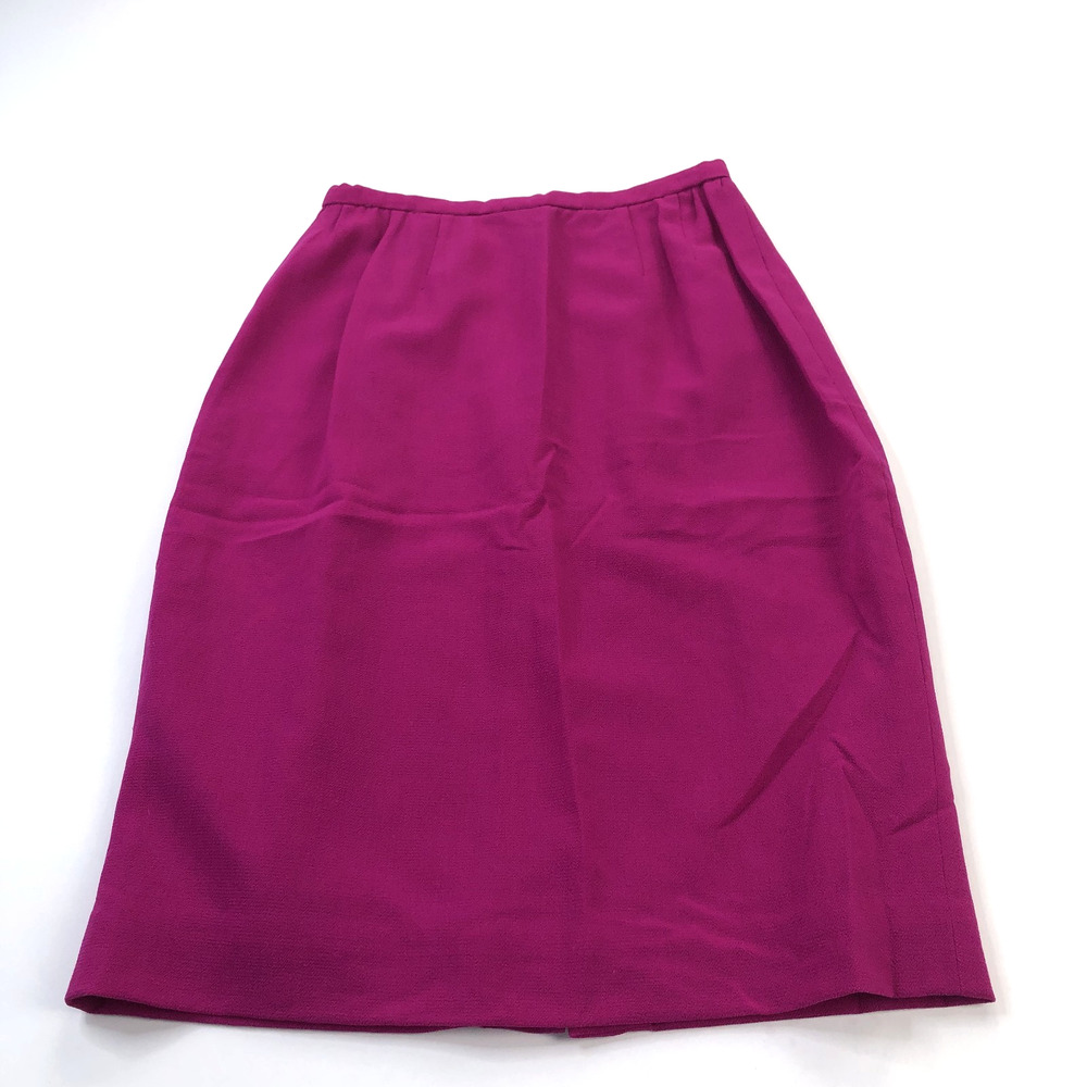 Carlisle 100% Wool VINTAGE VTG 12 (Fits 29In) Zip Lined Midi Skirt Pink